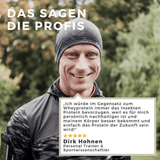 Meinung von Dirk Hohnen, Personal Trainer und Sportwissenschaftler, über den Vorteil des Insekten Protein gegenüber Wheyprotein