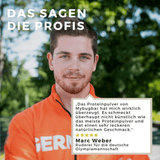 Meinung von Marcus Weber, Ruderer für die deutsche Olympiamannschaft, über das Mybugbar Proteinpulver