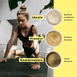 Verschiedene Protein Quellen welche sich im Protein Shake befinden