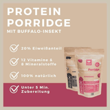 Mybugbar Protein ("20% Eiweiss Anteil) Porridge mit Buffalo-Insekt 